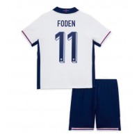 Camisa de time de futebol Inglaterra Phil Foden #11 Replicas 1º Equipamento Infantil Europeu 2024 Manga Curta (+ Calças curtas)